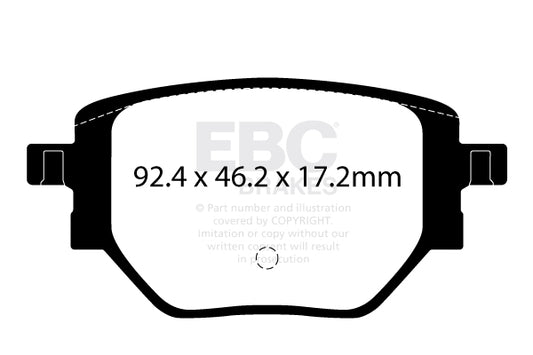 EBC GREENSTUFF Brake Pad Set Rear Opel Peugeot Vauxhall