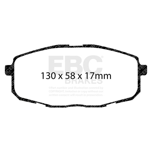 EBC REDSTUFF Front Brake Pad Set Hyundai Kia
