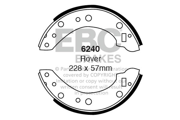 EBC Rear Brake Shoe Set Rover