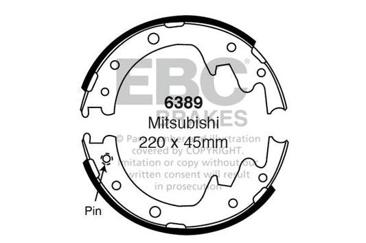 EBC Brake Shoe Set Rear Mitsubishi Commercial