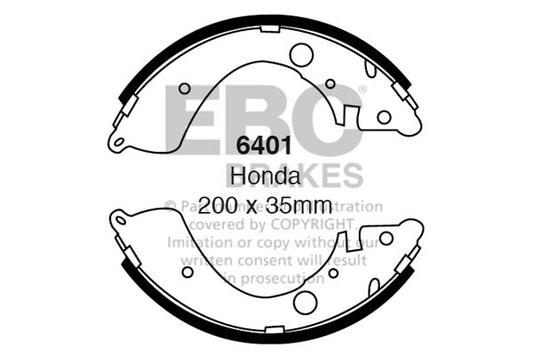 EBC Rear Brake Shoe Set Honda