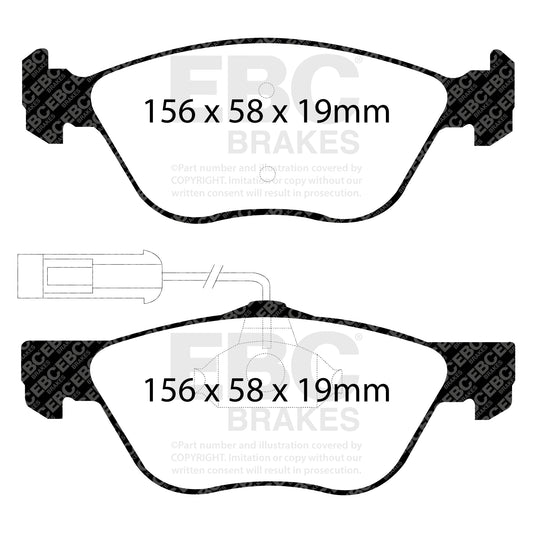 EBC ULTIMAX2 Front Brake Pad Kit Alfa Romeo Fiat Lancia