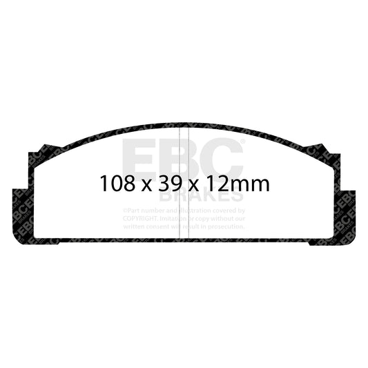 EBC Zestaw klocków hamulcowych GREENSTUFF przód Autobianchi Cg Fiat Matra