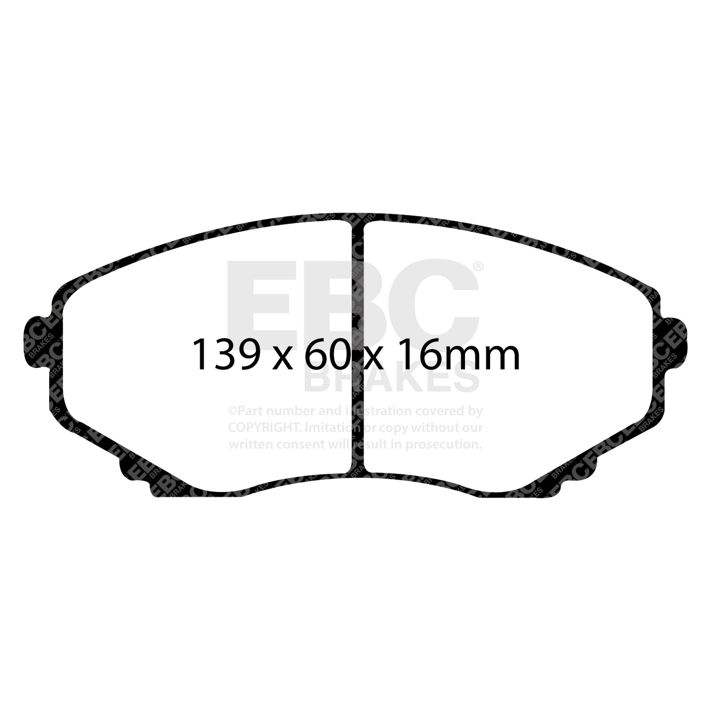 EBC Zestaw klocków hamulcowych ULTIMAX2 przód Mazda Commercial Mitsubishi