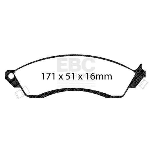 EBC YELLOWSTUFF Front Brake Pad Set Aston Martin Chevrolet