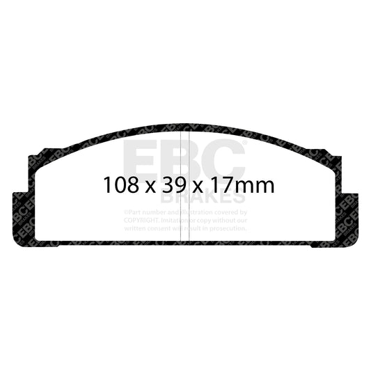 EBC Zestaw klocków hamulcowych GREENSTUFF przód Abarth Autobianchi Fiat Fso