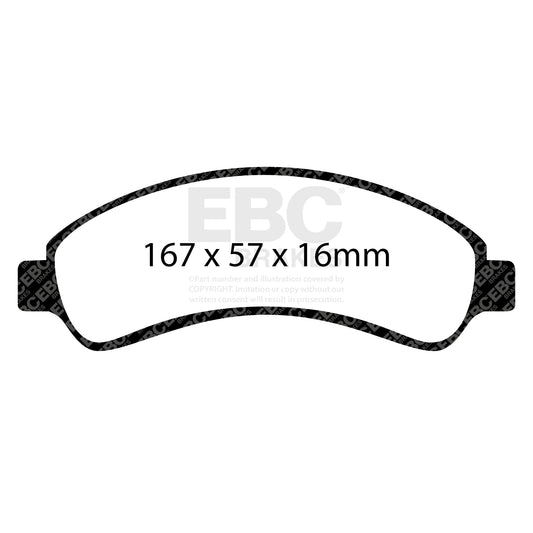 EBC ULTIMAX2 Brake Pad Set front Chevrolet 18024863 18029791