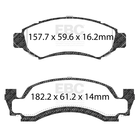 EBC GREENSTUFF Front Brake Pad Set Ford
