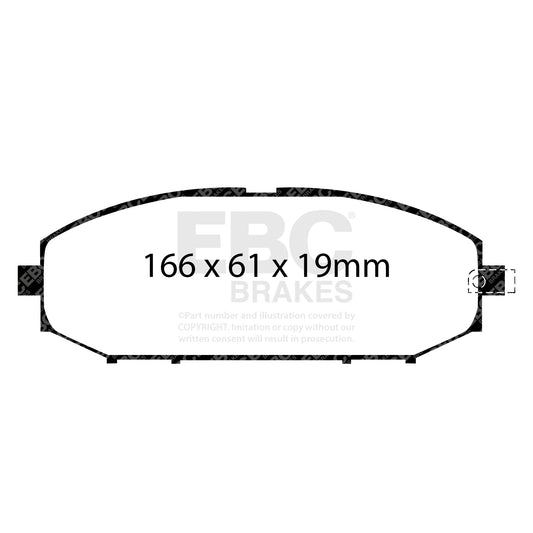 EBC ULTIMAX2 Front Brake Pad Set Nissan 41060VB290