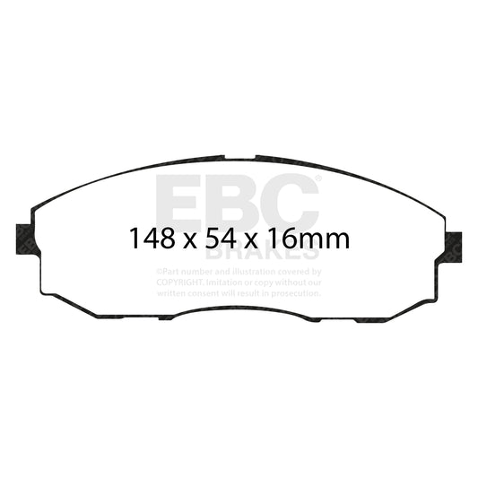 EBC ULTIMAX2 Front Brake Pad Set Hyundai Commercial 581014AA00