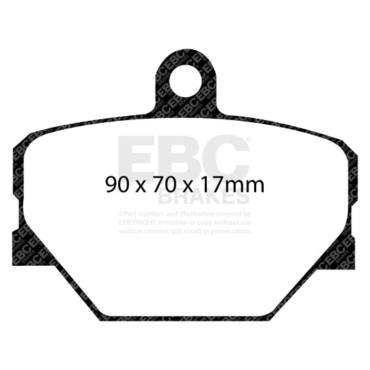 EBC Zestaw klocków hamulcowych GREENSTUFF przód Smart 0001431V002000000