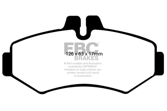 EBC GREENSTUFF Brake Pad Set Rear Dodge Freightliner