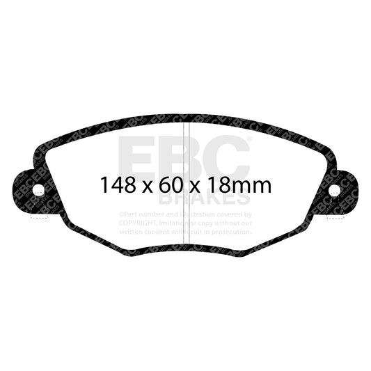 EBC ULTIMAX2 Front Brake Pad Set Ford Jaguar