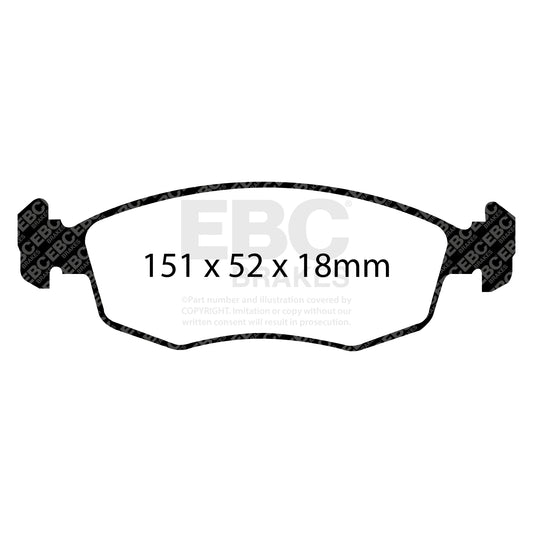 EBC ULTIMAX2 Brake Pad Set front Fiat Commercial 9948131
