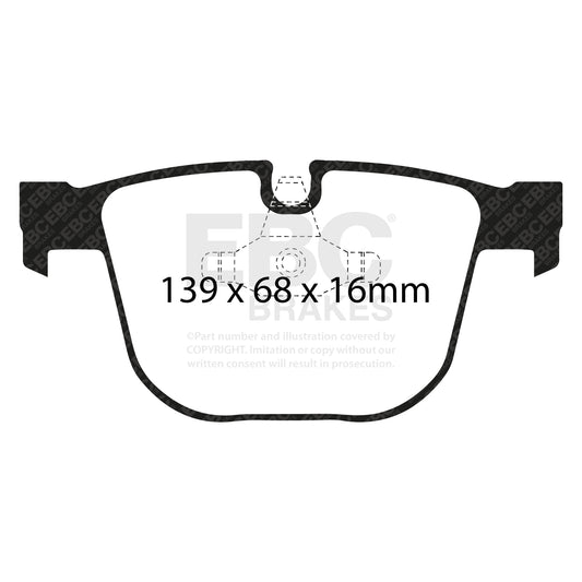 EBC REDSTUFF Rear Brake Pad Set BMW (Alpina) BMW 34216763305