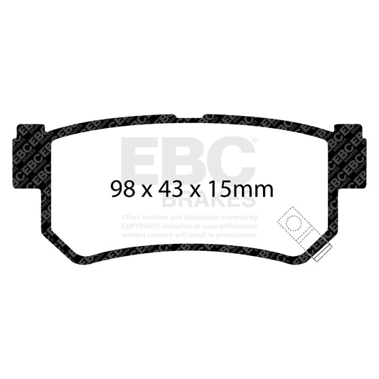 EBC GREENSTUFF Brake Pad Set Rear Daewoo SsangYong