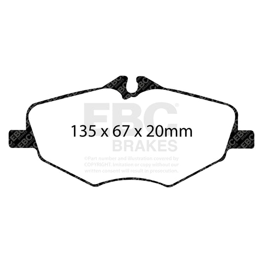 EBC REDSTUFF Front Brake Pad Set Mercedes-Benz
