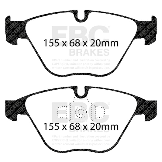 EBC REDSTUFF Front Brake Pad Set BMW 34116780711