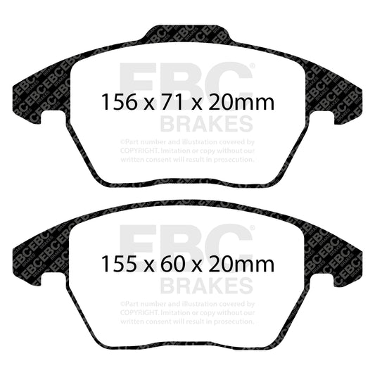 EBC ULTIMAX2 Front Brake Pad Set Citroen Peugeot 4252.60