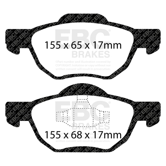 EBC GREENSTUFF Front Brake Pad Set Honda 45022SEAE01