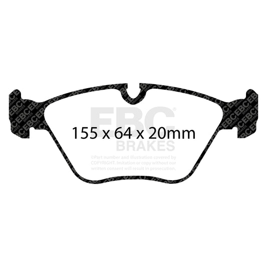 EBC REDSTUFF Front Brake Pad Set BMW MG Rover 34112157573