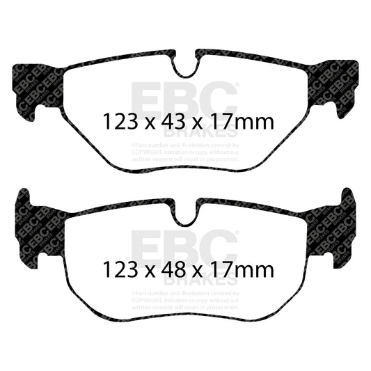 EBC REDSTUFF Brake Pad Set Rear BMW (Alpina) BMW 34216767150