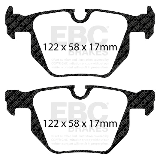EBC REDSTUFF Rear Brake Pad Set BMW (Alpina) BMW 34216769105