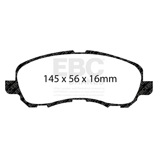 EBC ULTIMAX2 Brake Pad Set front Chrysler (USA) Citroen
