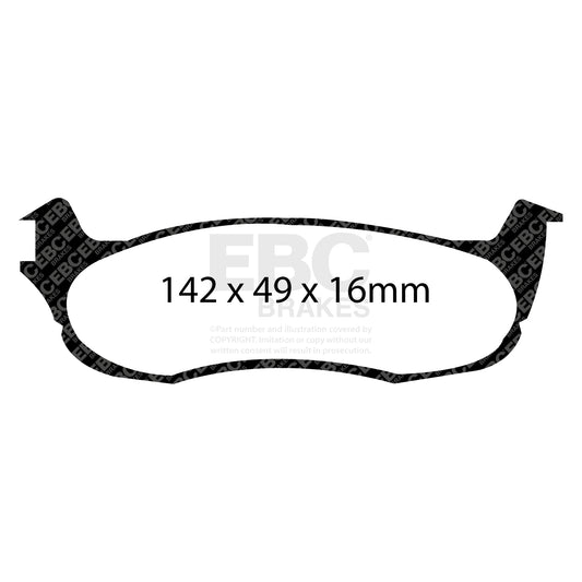 EBC GREENSTUFF Brake Pad Set Rear Ford Lincoln
