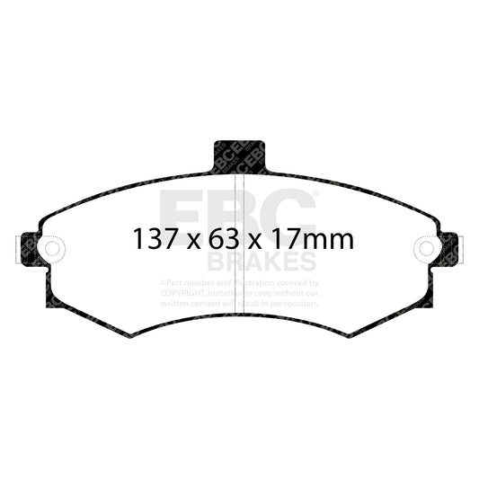 EBC Zestaw klocków hamulcowych GREENSTUFF przód Hyundai 58101-2DA40