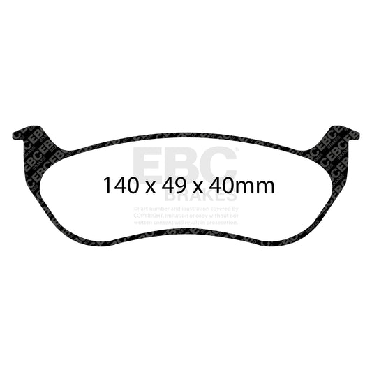 EBC ULTIMAX2 Brake Pad Set Rear Jeep 05083882AC 05083882AD