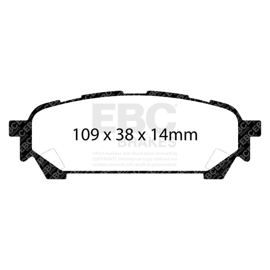 EBC REDSTUFF Rear Brake Pad Set Subaru