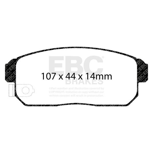 EBC REDSTUFF Rear Brake Pad Set Mazda