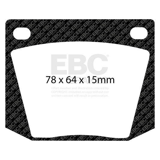 EBC REDSTUFF Front Brake Pad Set AC Trident