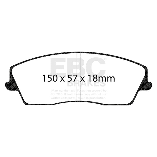 EBC REDSTUFF Front Brake Pad Set Chrysler (USA) Dodge (USA)
