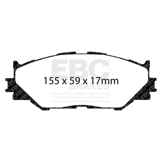 EBC REDSTUFF Front Brake Pads Set Lexus 0446553020