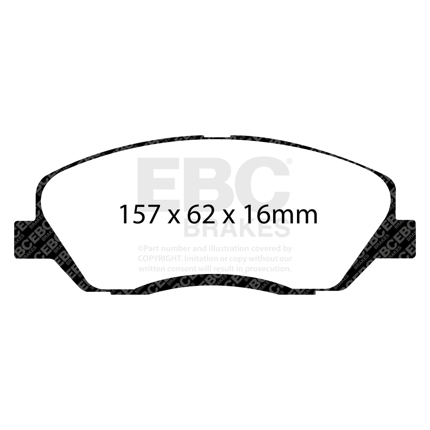 EBC Zestaw klocków hamulcowych REDSTUFF przód Hyundai 58101-2BA10