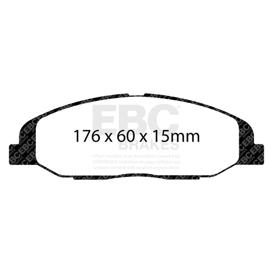 EBC REDSTUFF Front Brake Pad Set Cadillac 25814699