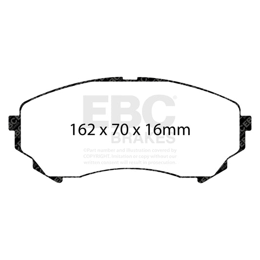 EBC REDSTUFF Front Brake Pad Set Cadillac 2581402 25958115