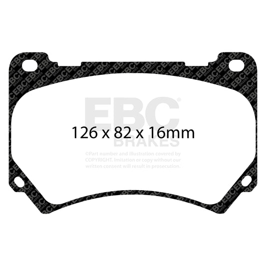 EBC REDSTUFF Front Brake Pad Set Hyundai 58101-3MA10