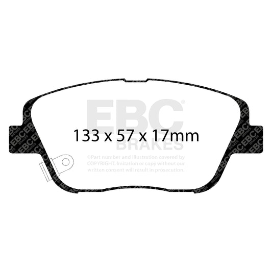 EBC Zestaw klocków hamulcowych GREENSTUFF przód Kia 581013QA10