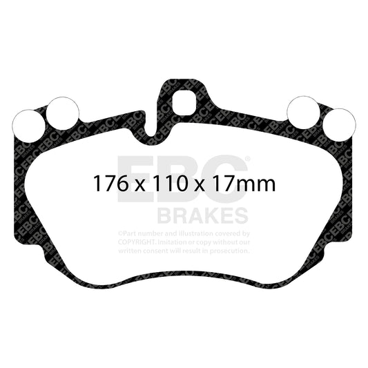 EBC REDSTUFF Front Brake Pad Set Audi 95535193950