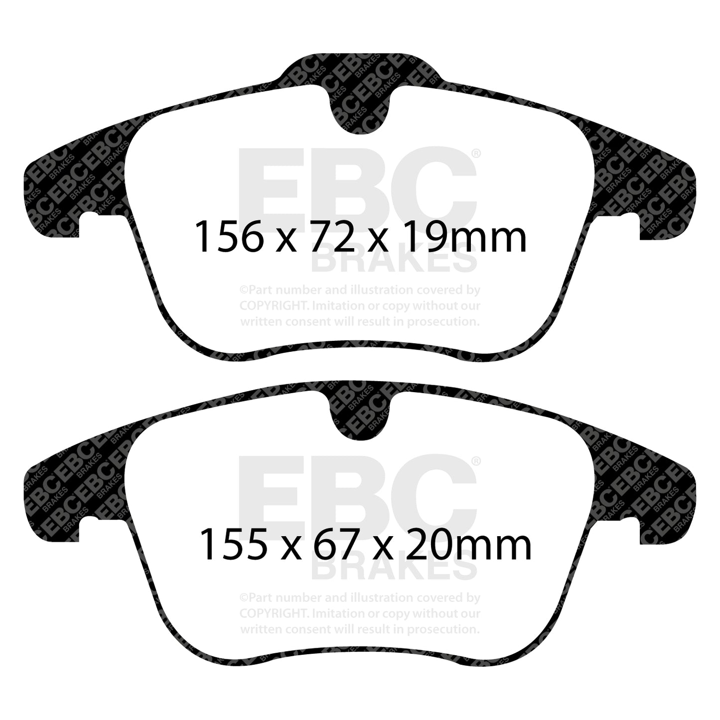 EBC Zestaw klocków hamulcowych YELLOWSTUFF przód Ford Land Rover MG Volvo