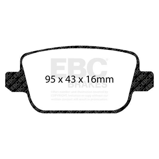EBC REDSTUFF Rear Brake Pad Set Ford Volvo 1439867 1459408
