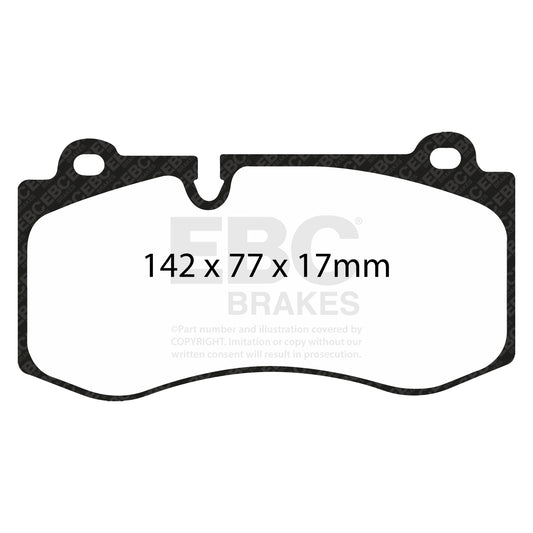 EBC REDSTUFF Front Brake Pad Set Mercedes-Benz 0044206220