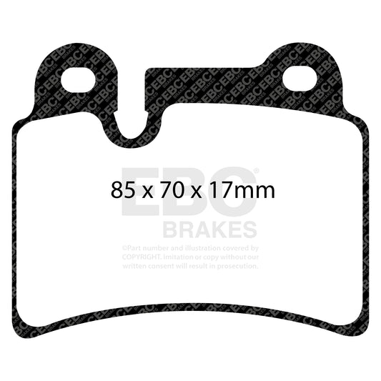 EBC Zestaw klocków hamulcowych YELLOWSTUFF tył Volkswagen 7L6698451B