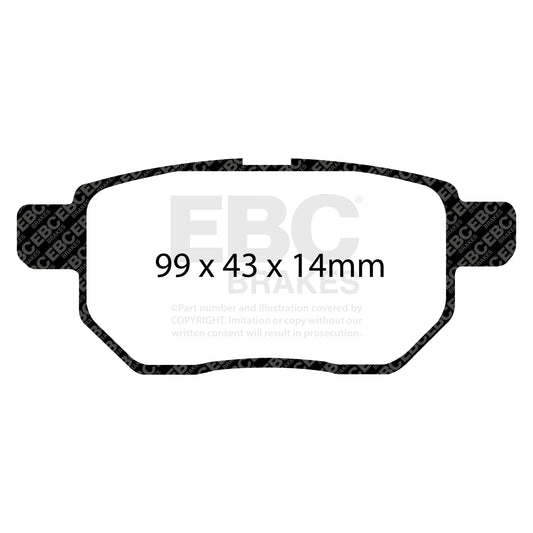 EBC GREENSTUFF Brake Pad Set Rear Lexus Subaru Suzuki