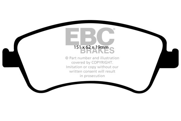 EBC YELLOWSTUFF Brake Pad Set Toyota 0446502280 446502280