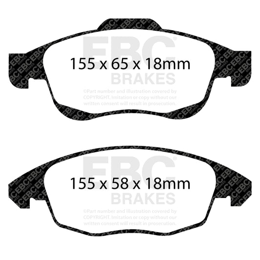 EBC GREENSTUFF Front Brake Pad Set Citroen DS Peugeot 4253.61
