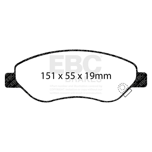 EBC GREENSTUFF Front Brake Pad Set Opel Vauxhall 1605355